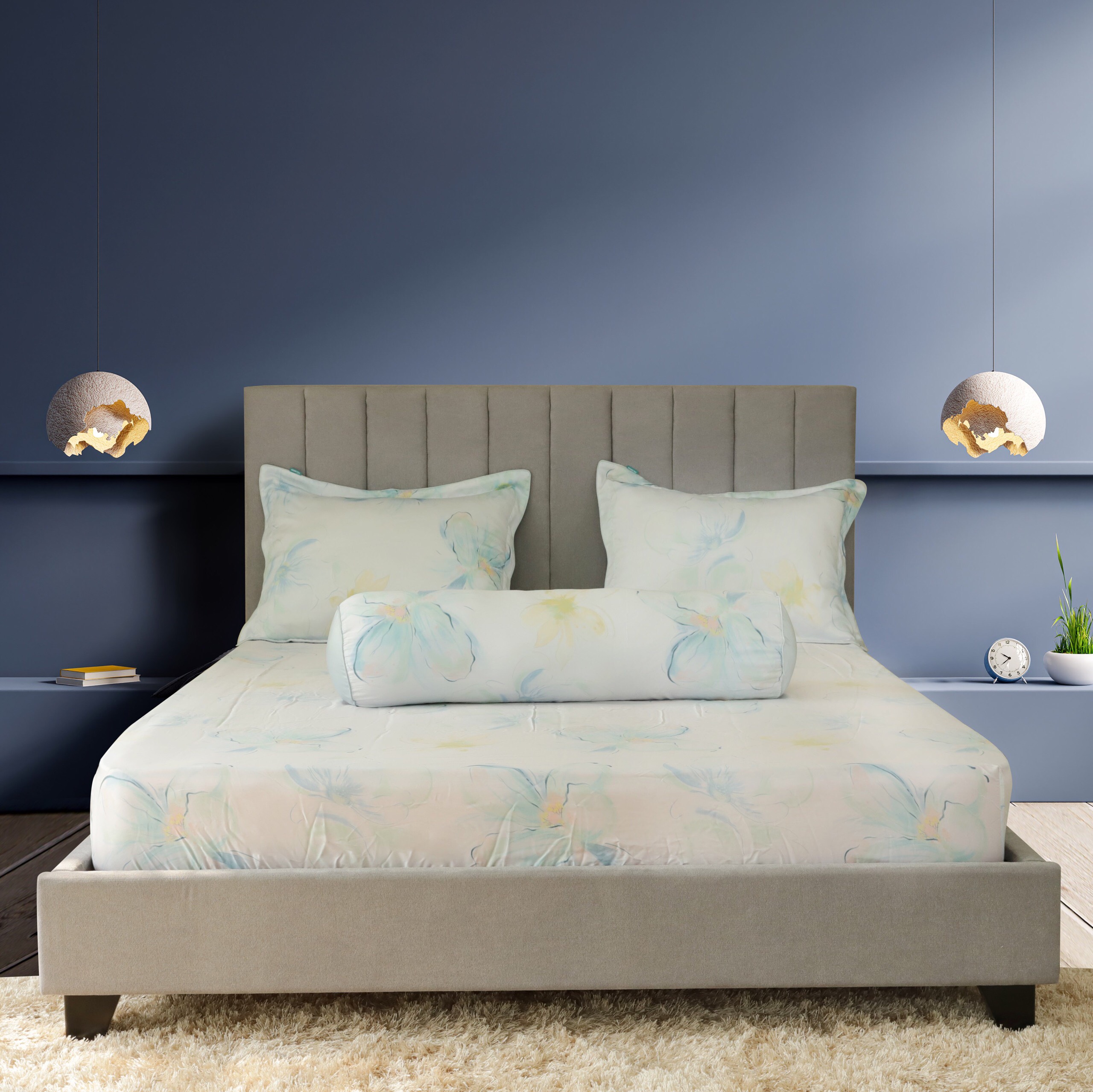 Bộ drap gối cao cấp Tencel Premium Hometex size 1.6x2m