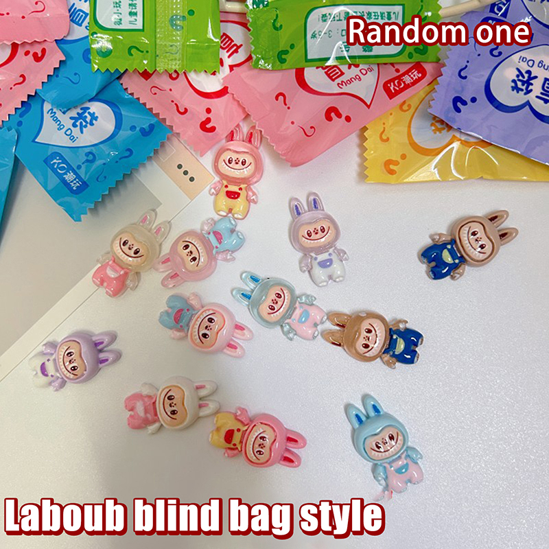 1PC Cartoon Glossy Labubu Cute Animal Doll Blind Bag Resin DIY Accessories New Labubu Surprise Gift YUNSHUO. 