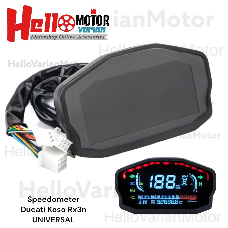 Speedometer Speedo LED DIGITAL DUCATI Koso RX3N Universal Lazada