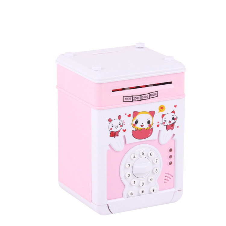 Két Sắt Mini Hoạt Hình Mở Bằng Mã Số