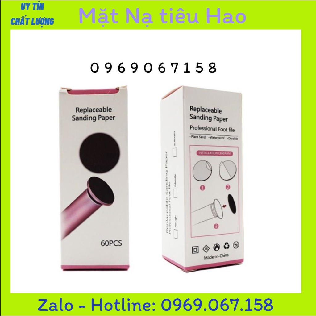 Hộp 60 miếng nhám chà gót chân, miếng nhám chà gót