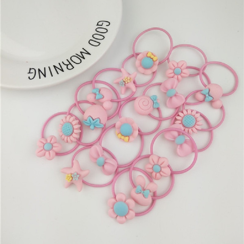 Hộp 40 Thun Cột Tóc Hello Kitty Dễ Thương Cho Bé