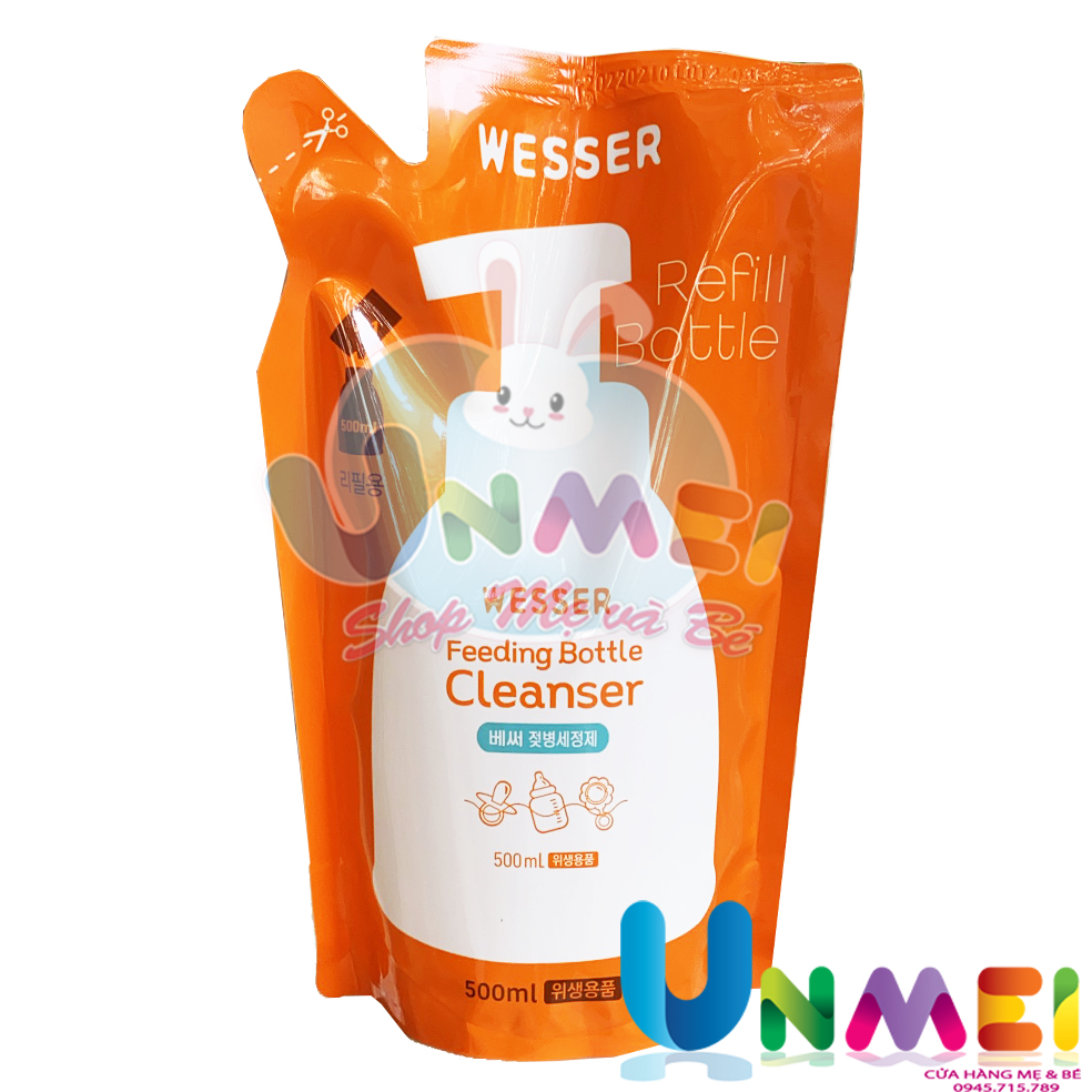 Nước Rửa Bình Sữa Wesser Túi 500ml