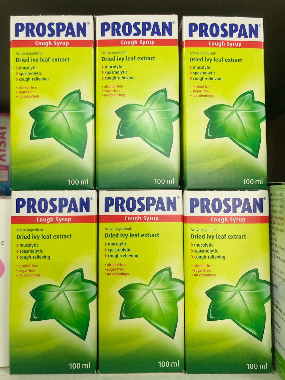 Siro ho PROSPAN cho bé - cao lá thường xuân 100ml