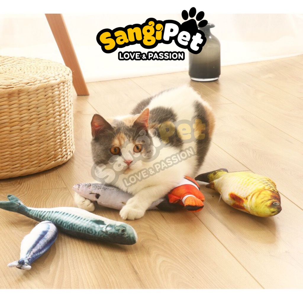 Đồ Chơi Cá Bông Cho Chó Mèo Có Catnip Sẵn Bên Trong