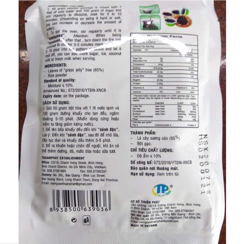 10 bịchSương sáo đen Thuận Phát gói nhỏ 50 gram