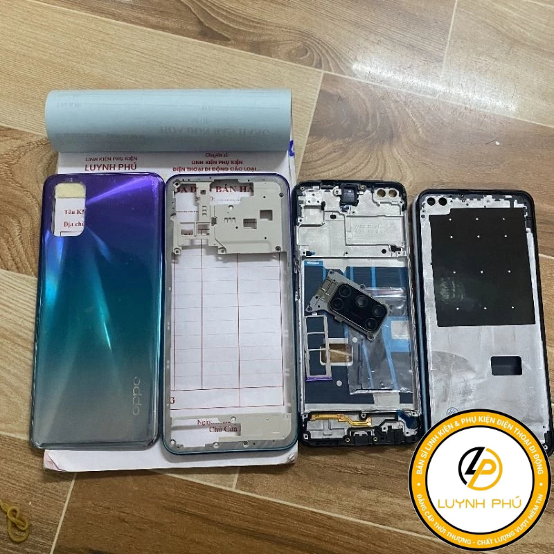 Vỏ oppo A92 có khay sim khung sườn kính camera
