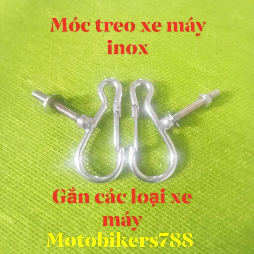 MÓC TREO ĐỒ XE MÁY INOX CÓ KHOÁ ( 2 cái )