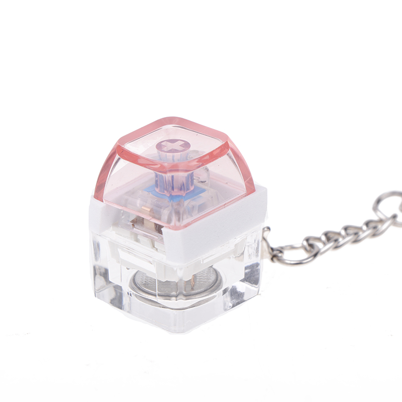 Mechanical Switch Keychain With LED Light Keyboard Key Chain Fidget Toy Keycap Stress Relief Novelty Toys Fidget Button Keyring SUNM. 