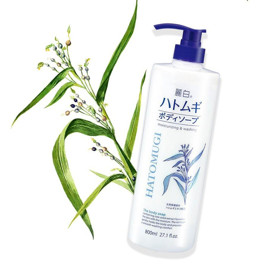 Sữa Tắm Dưỡng Sáng Da HATOMUGI Moisturizing Washing 800ml