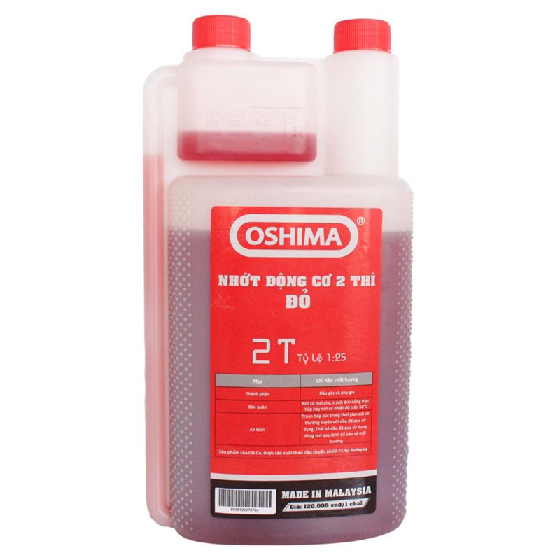 Nhớt 2 thì Oshima - nhớt pha xăng cho động cơ 2 thì
