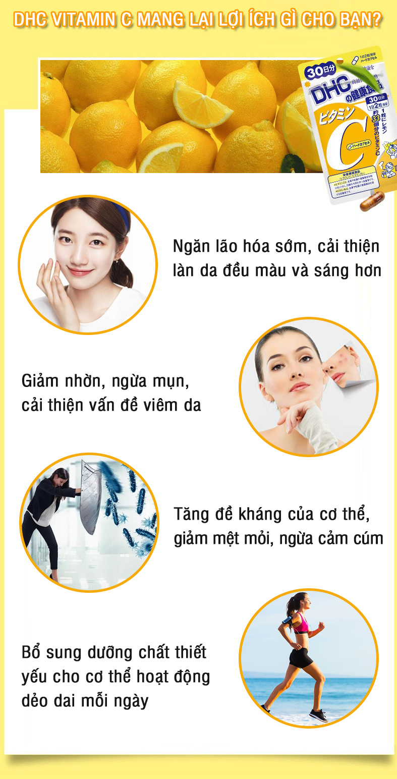 Viên uống DHC Vitamin C Hard Capsule 30 Ngày