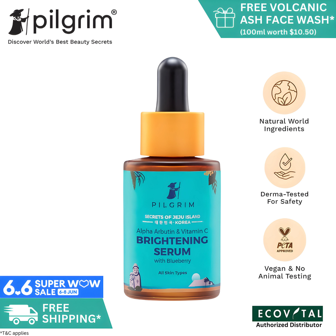 Pilgrim Korea Jeju Island BRIGHTENING SERUM with ALPHA ARBUTIN