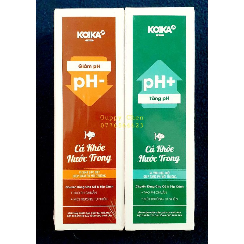 Vi sinh KOIKA PH+ PH- chai nhỏ cho hồ cá