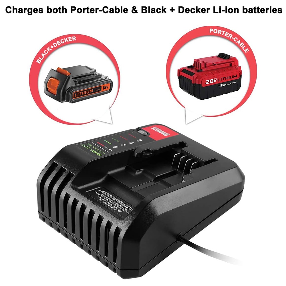 For black decker charger Li-ion Battery Charger Porter Cable Stanley 10.8V  14.4V 18V