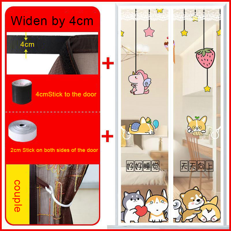 YONUO Anti-mosquito door curtain, partition curtain, magnetic summer screen door magnet, home punch-free screen window Velcro self-priming door mosquito net
