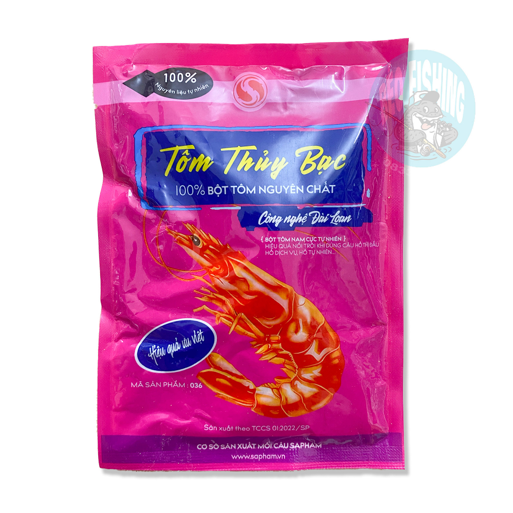 Tôm thuỷ bạc sa phạm 60g câu cá rô phi, trê, nheo, lăng siêu nhạy