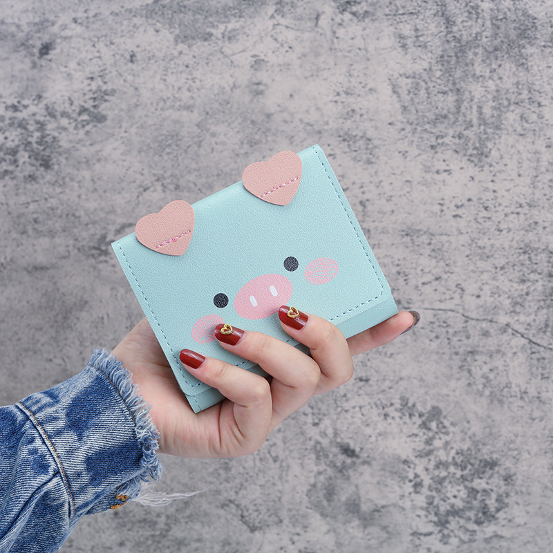 Ví da nữ mini cầm tay heo con cute VD10