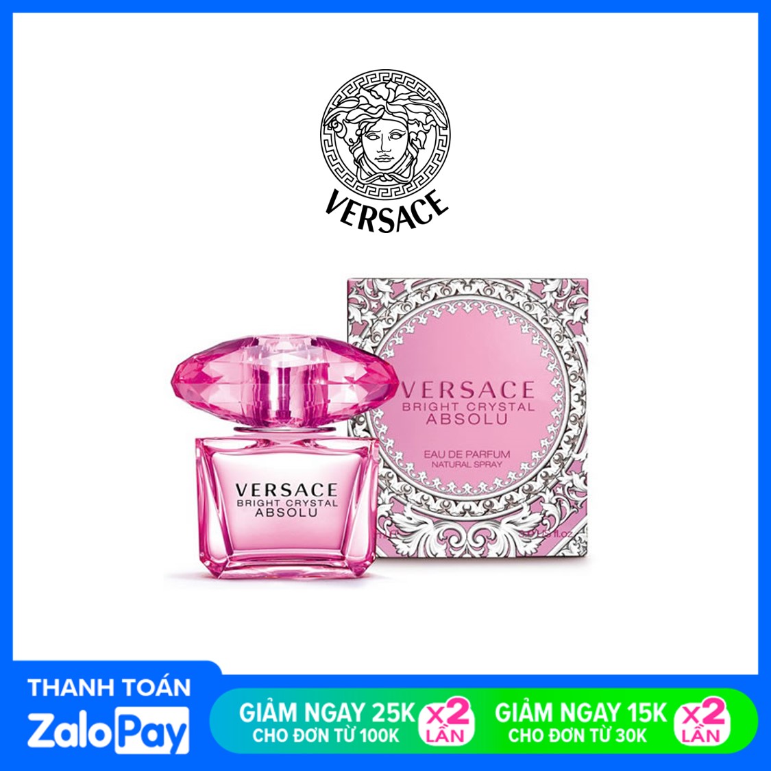 [HCM]Nước hoa nữ mini Versace Bright Crystal Absolu Eau De Parfum 5ml (Fragrance Samples)