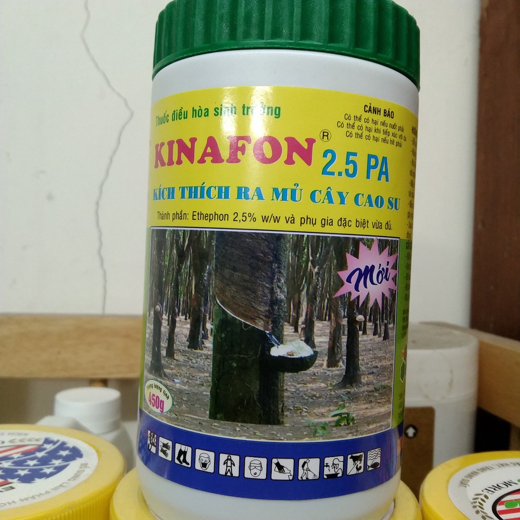 KINAFON 2.5PA 450gram Kích thích mủ cao su, dùng cho cao su mới mở miệng cạo hoặc cao su mới khai thác