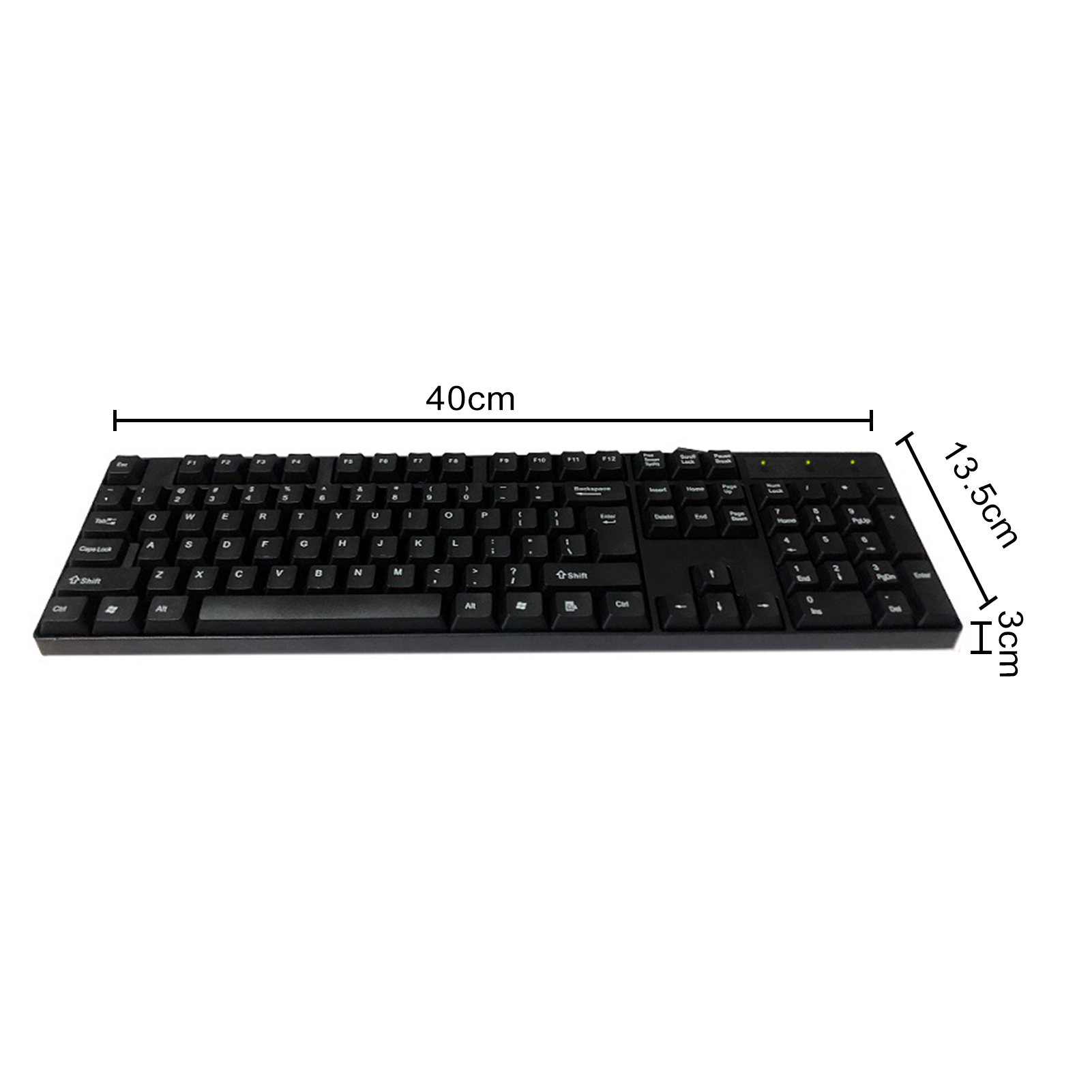 Valeriee Pc Wired Keyboard Usb Wired Keyboard Silent Ergonomic Usb Keyboard for Windows Mac Full Size 104 Keys for Office Pc K1800 Wired Keyboard