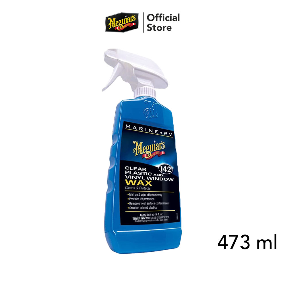 Meguiar's M14216 Marine Clear Plastic And Vinyl Window Wax สเปรย์บำรุงรักษาไวนิลใสและพลาสติกใส