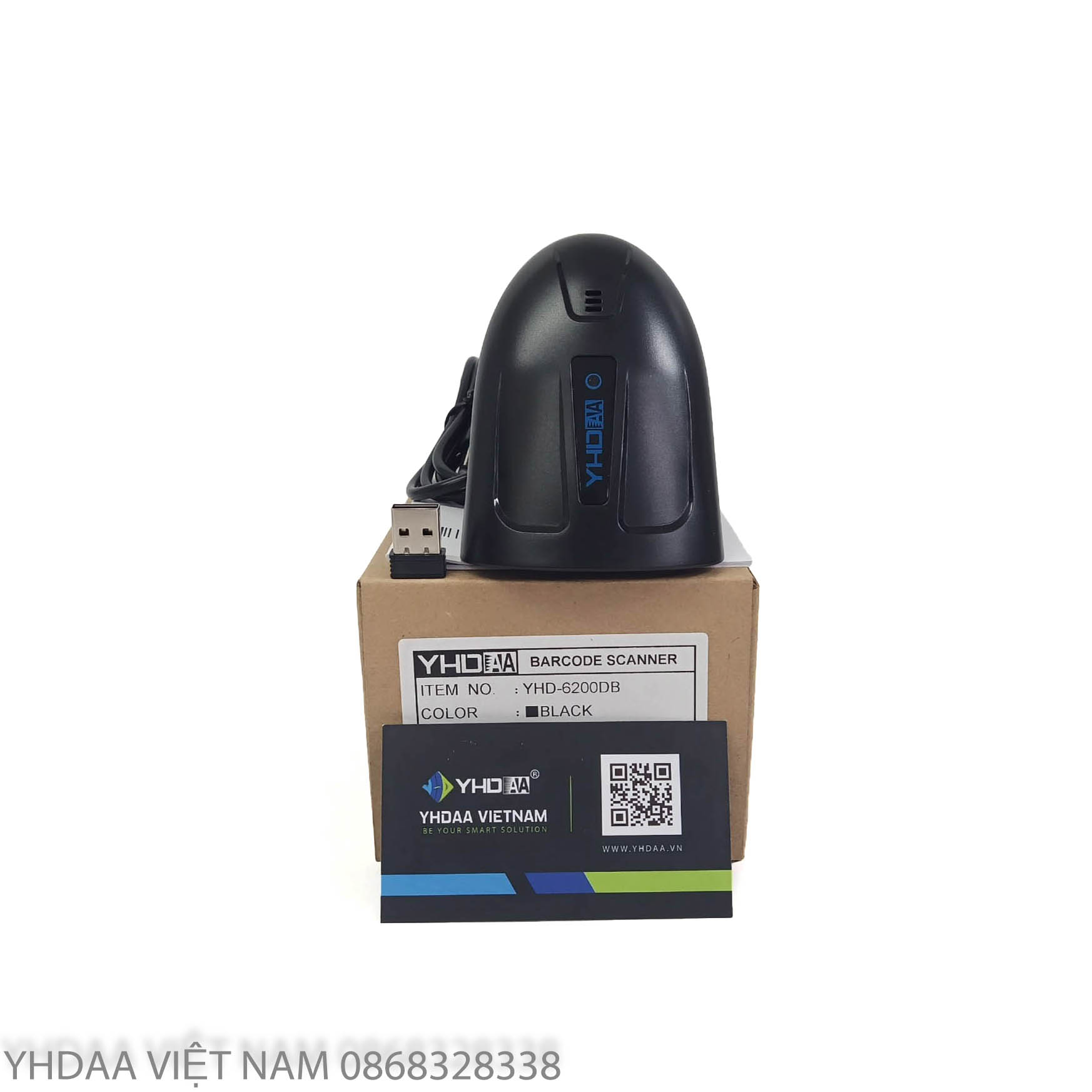 Máy quét mã vạch Bluetooth YHD 6200DB 2D, Máy đọc mã vạch Barcode(1D) Qrcode(2D) kết nối Bluetooth/ USB/ Có dây, Đầu đọc mã vạch 1D 2D dùng trên Điện thoại, Ipad, Máy tính, Laptop