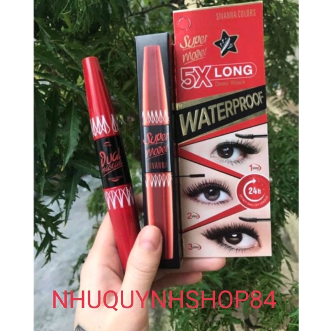 Mascara nối mi 2 đầu super model 5x long deep black