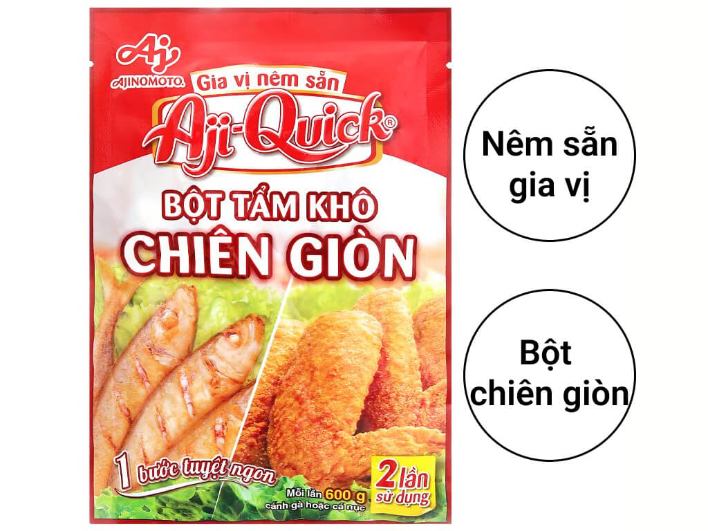 Bột tẩm khô chiên giòn Aji-Quick gói 84g