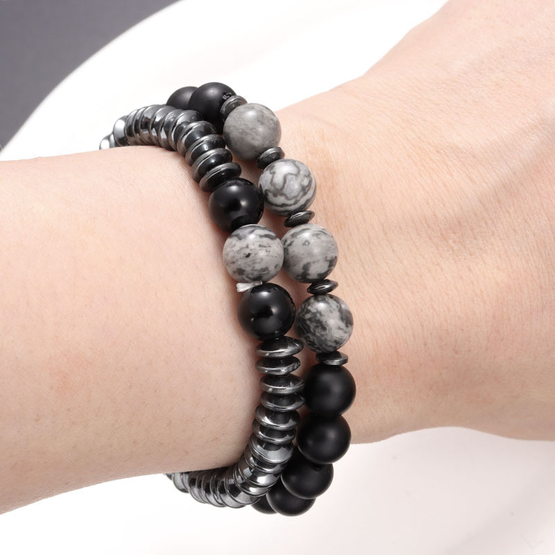 Long Rui New Style Bracelet Magnetic Simple Blackstone Map Stone Sand ...