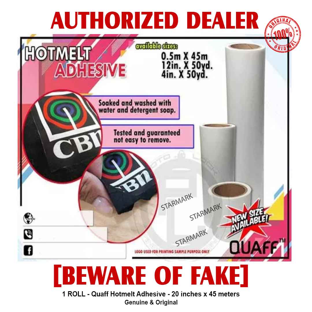 Quaff Hotmelt Adhesive 20inches x 45meters Hot Melt Transfer Tape Tapes