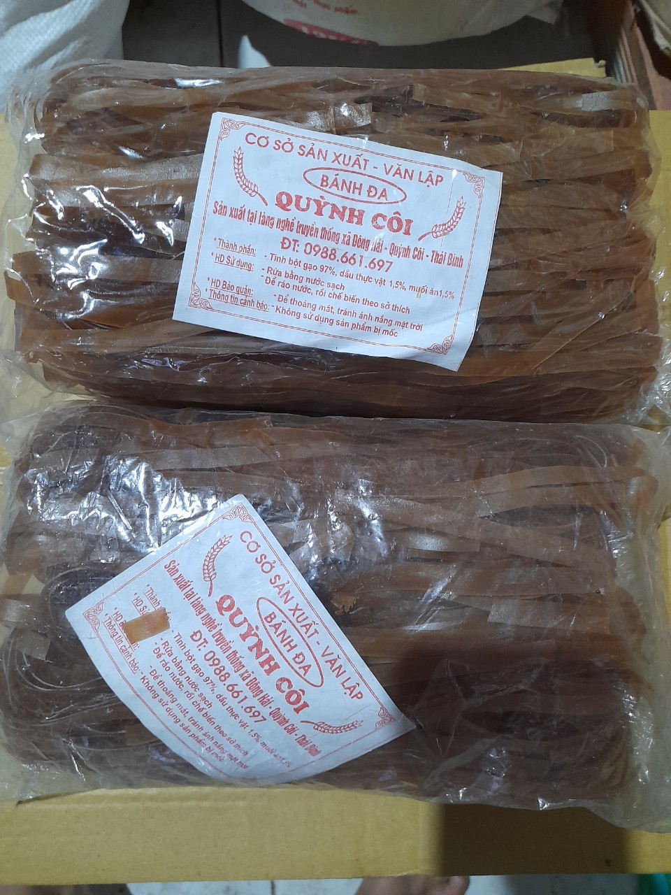 Bánh đa Quỳnh Côi 500gr