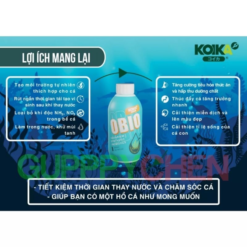 Men Vi Sinh KoiKa OBIO - Vi Sinh Cao Cấp Cho Hồ Cá