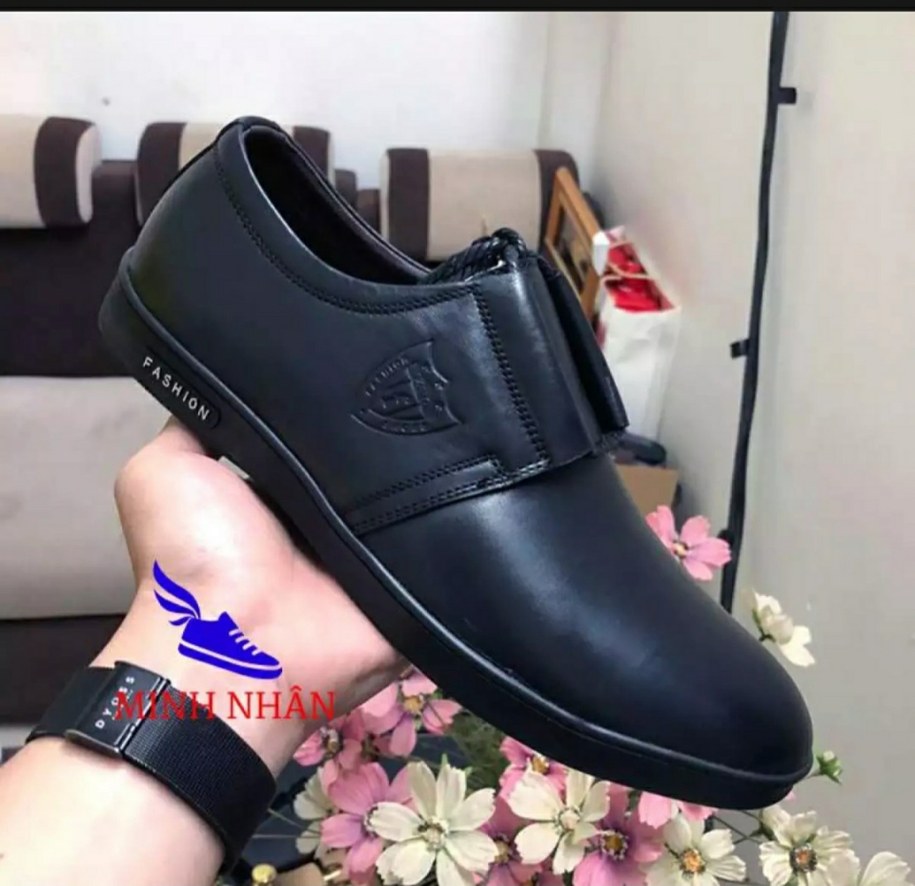 Giày tây, giày đốc 1 lỗ da bò thời trang cao cấp
