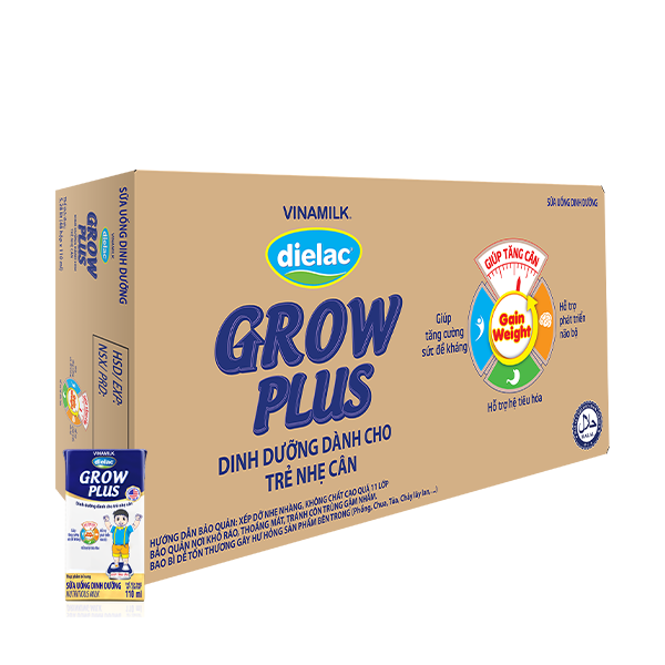 Combo 48 Sữa Bột Pha Sẵn Dielac Grow Plus (Xanh) 110ml