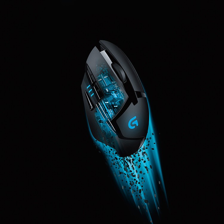 【100% Original】Logitech G402 Hyperion Fury Wired Gaming Mouse, 4,000 Dpi, 8 Programmable Buttons