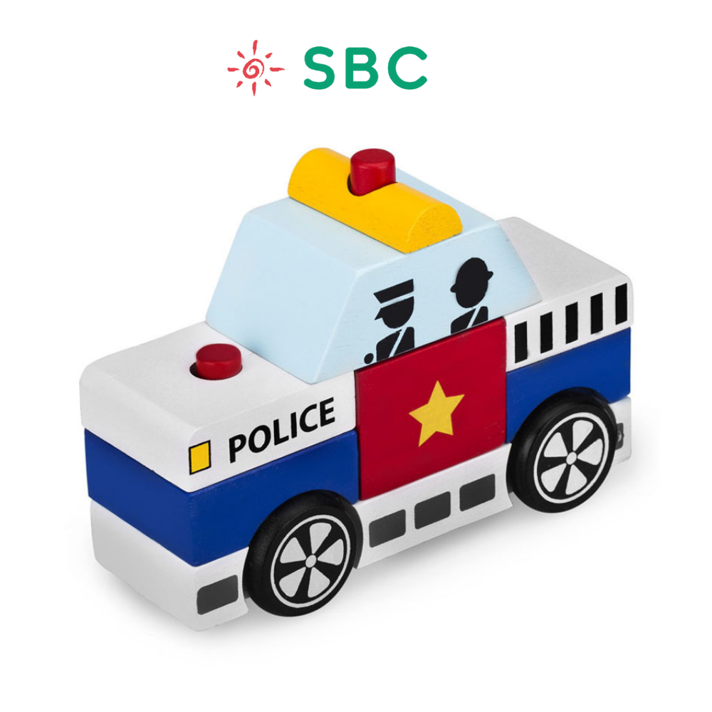 Đồ chơi gỗ Winwintoys - Lắp ráp xe cảnh sát