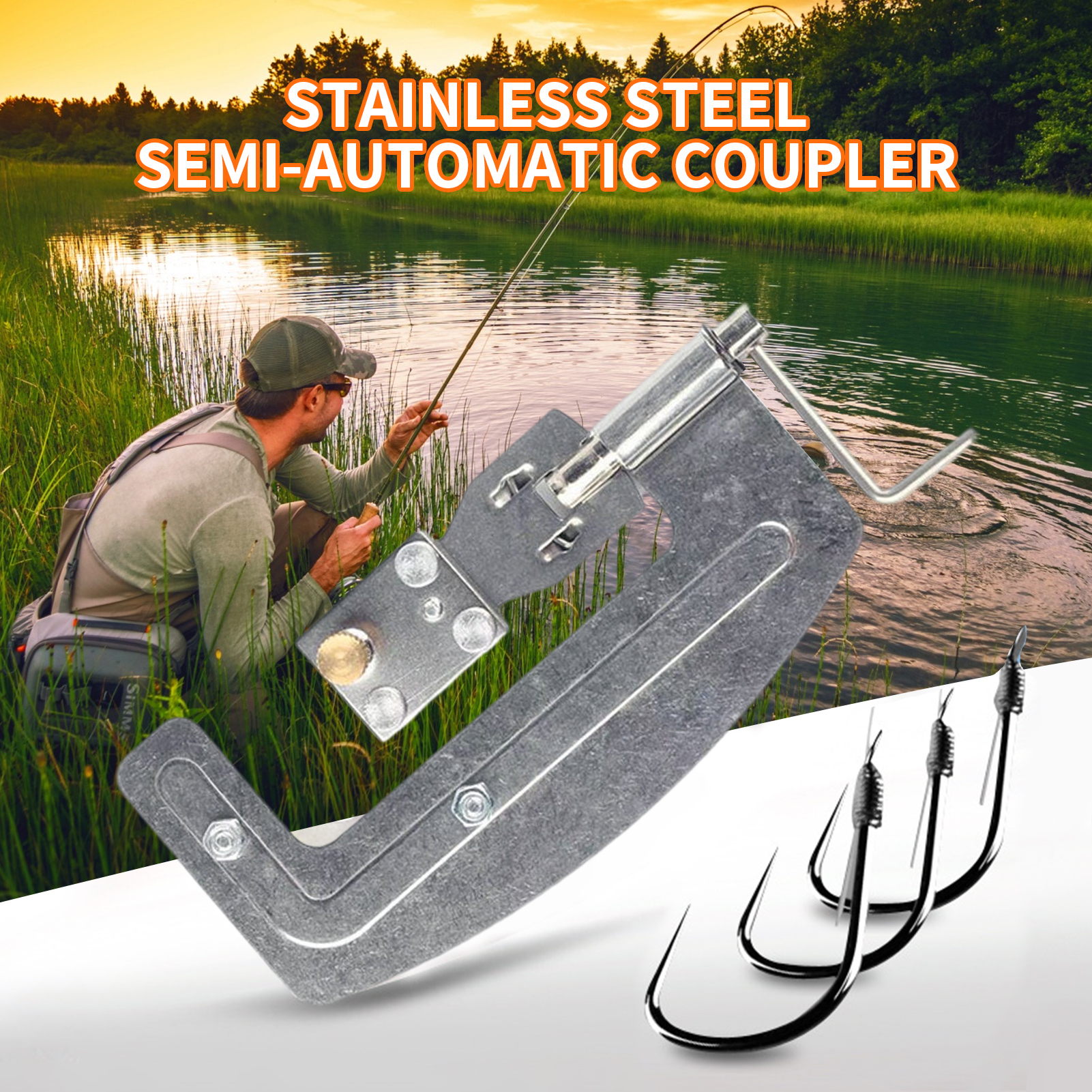 Ghxdryuru Fishing Line Knotter Semi-automatic Stainless Steel