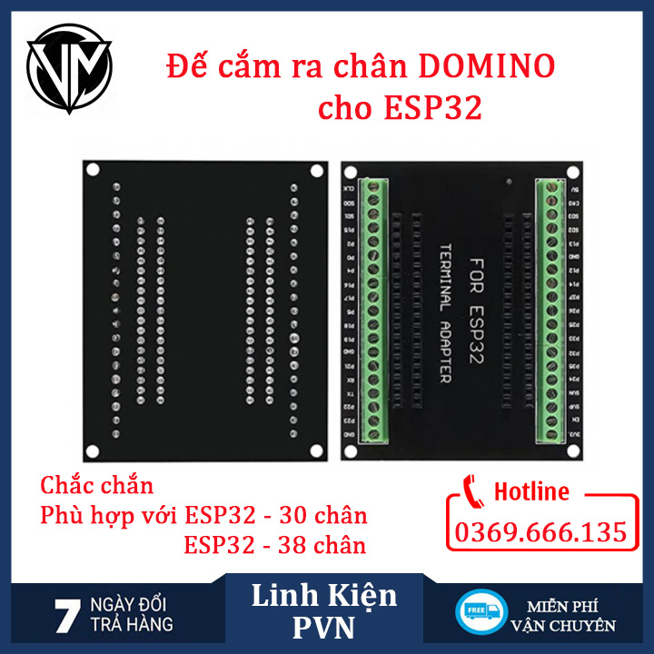 Đế ra chân Domino cho ESP32 38Pin