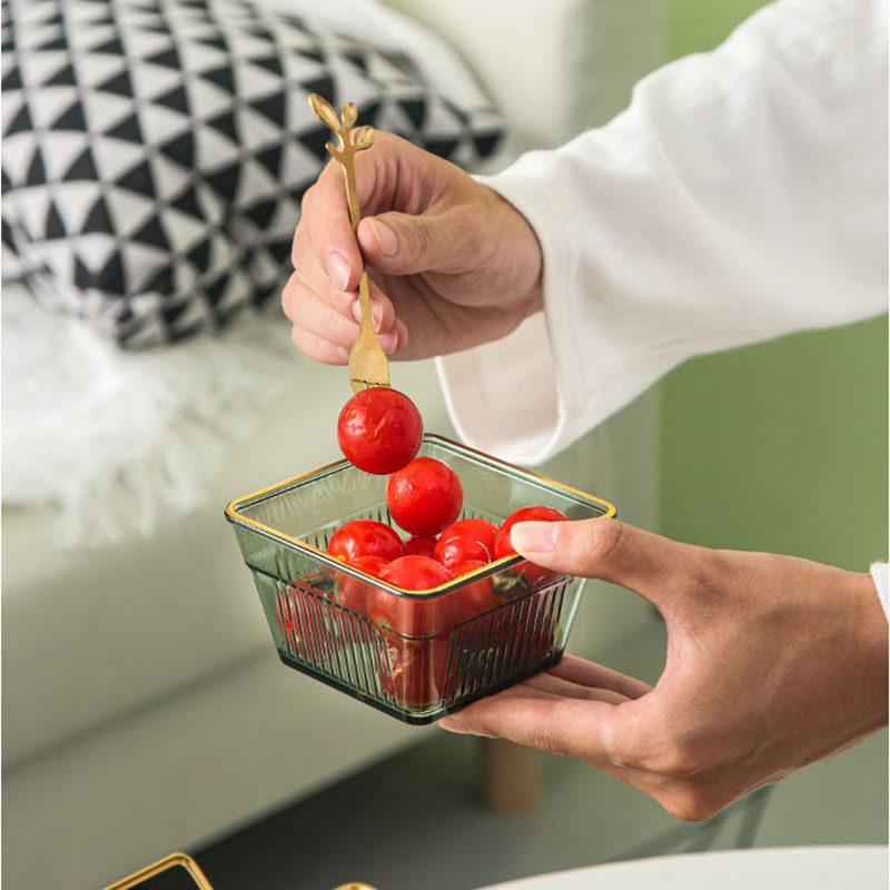 Transparent frame dried fruit bowl fruit bowl nut dried fruit bowl snack tray storage box tea snacks.