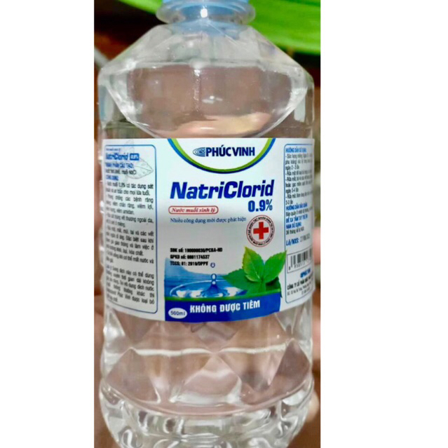 Nước muối sinh lý Natri Clorid 0,9% Chai 500ml