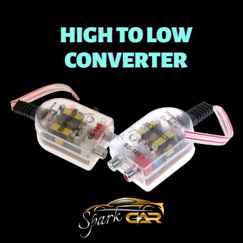 High To Low Car Stereo Speaker RCA Audio Impedance Converter SS-103