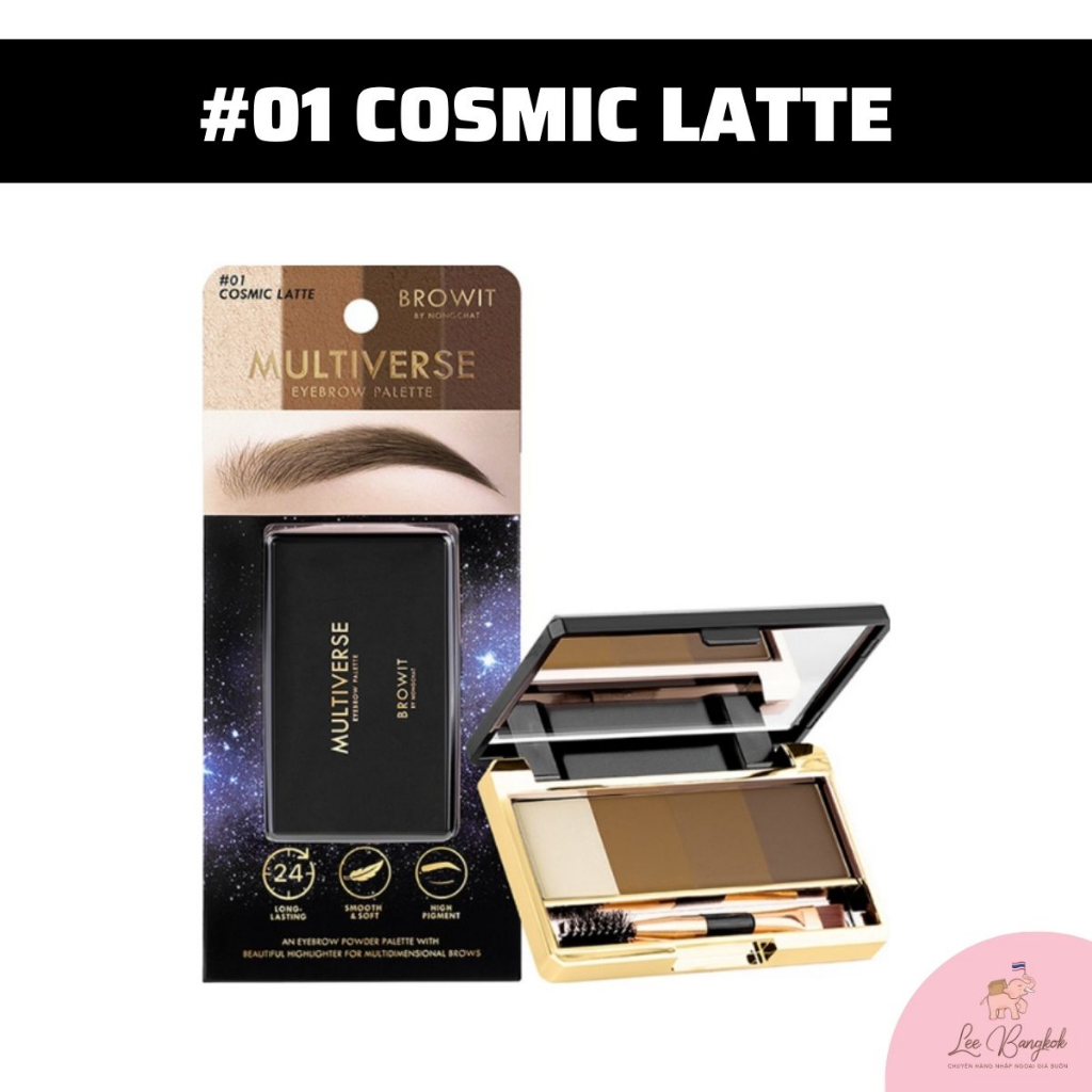 Bảng phấn trang điểm lông mày 4 màu browit by nongchat multiverse eyebrow palette 1g x 4 màu