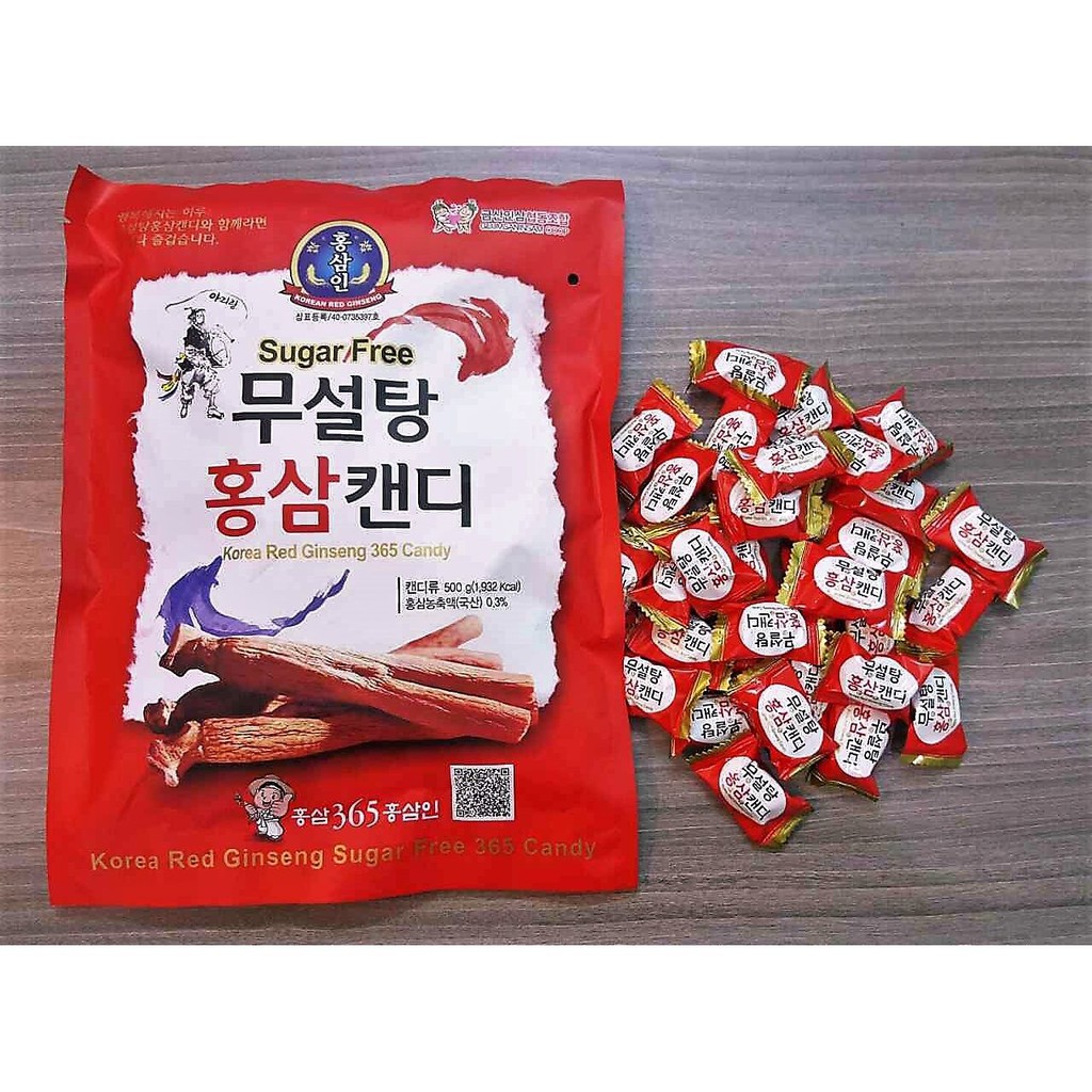 Kẹo sâm 365 cứng không đường hàn quốc 500 gram