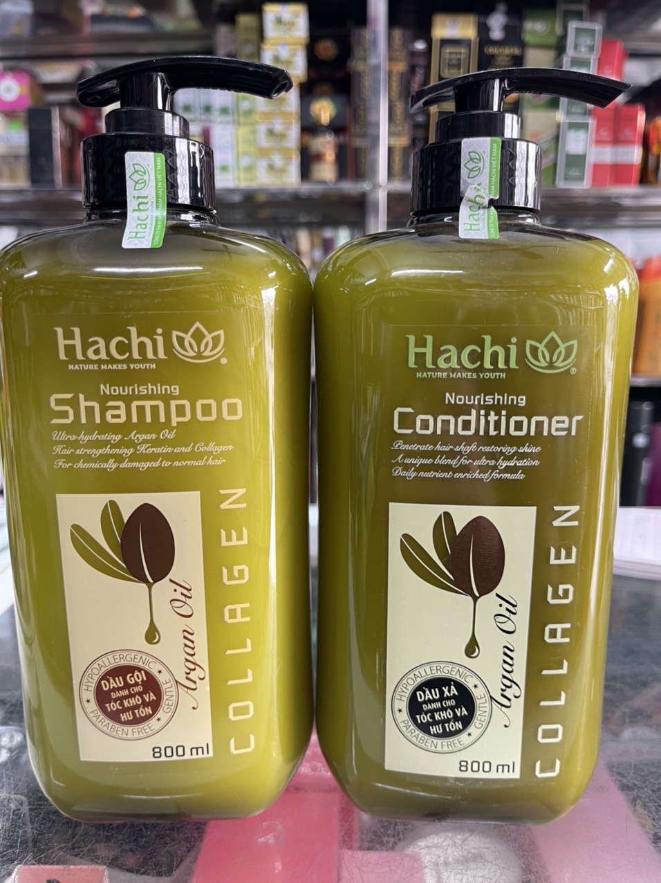 Cặp Dầu Gội Xả HACHI 800ml x2
