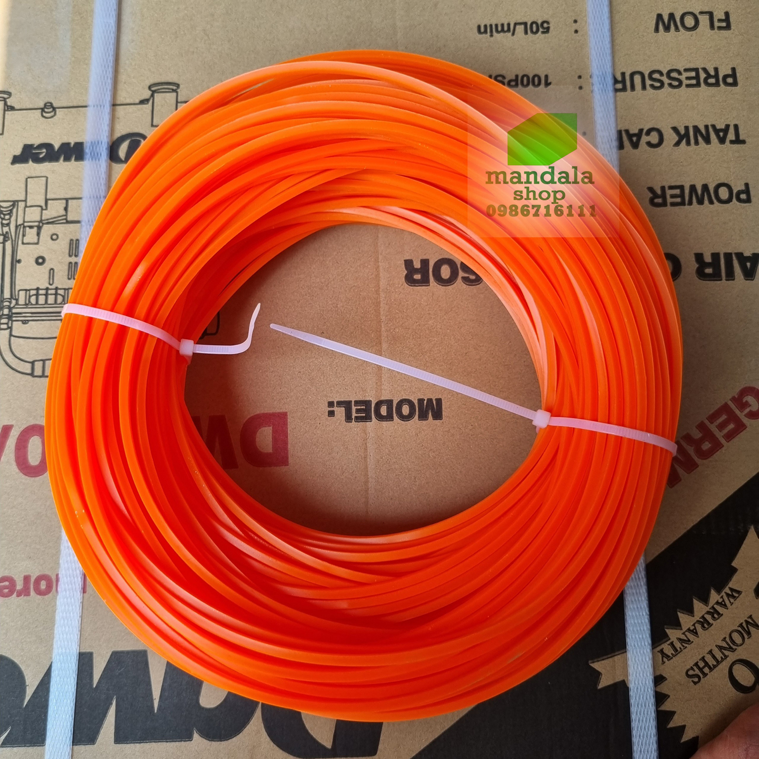 Cước cắt cỏ vuông đỏ 3.5 li 1kg