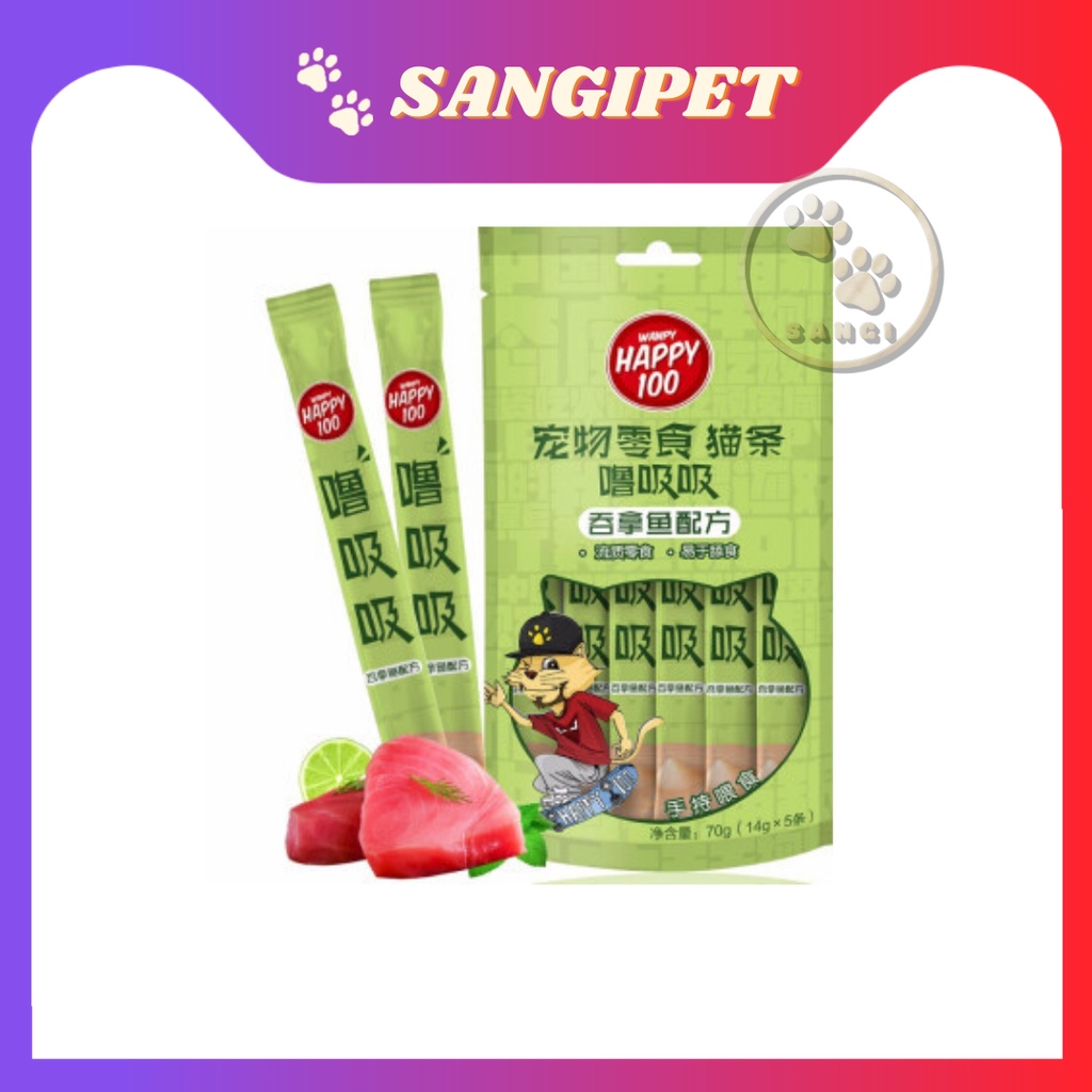 Súp thưởng dinh dưỡng WAPPY HAPPY 100 - súp thưởng cho mèo tiện lợi, tiết kiệm