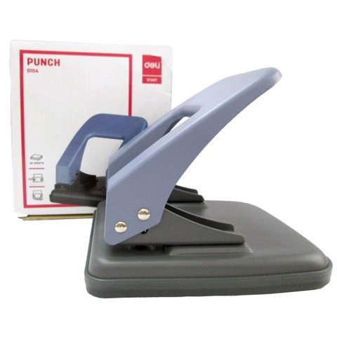 Máy đục lỗ / dập 2 lỗ deli 104, 35 tờ - hàng chính hãng