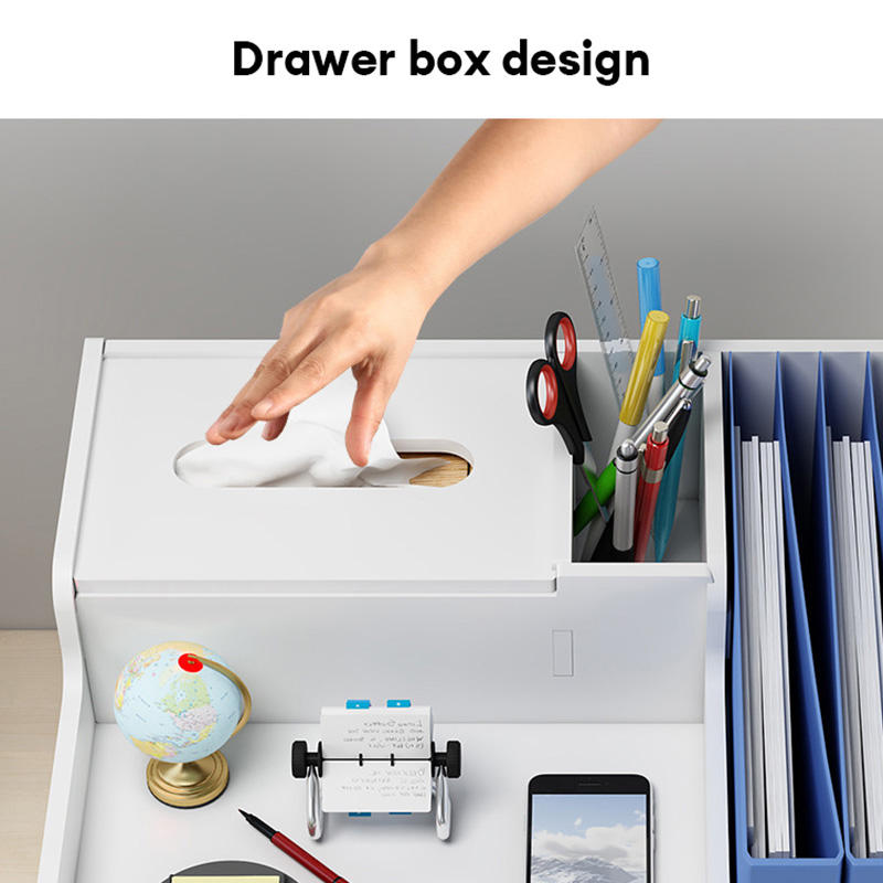 Desktop bookshelf multi-layer A4 document storage rack, multi-function data sorting book stand, standing shelf office file shelf