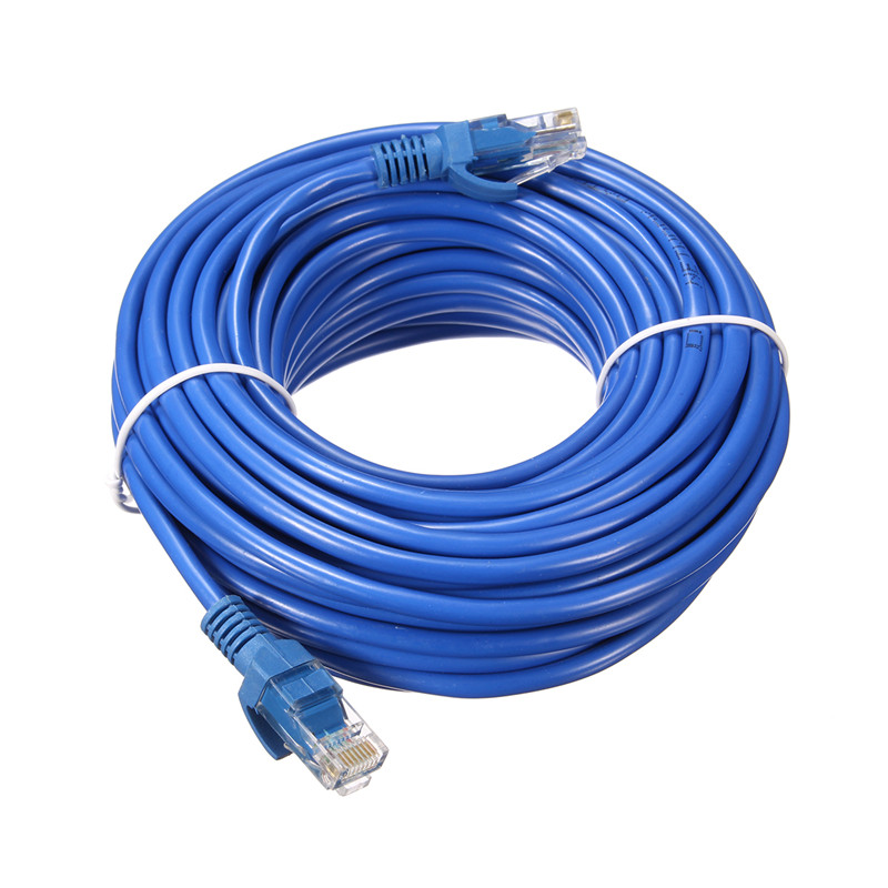 NEW 【Satisfaction guarantee】Blue Cat5 65FT RJ45 Ethernet Cable Connector 15M for Cat5e Internet Network Patch LAN Cable Cord Tool for PC Computer. 